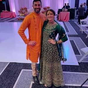 Gorgeous emerald green Sharara style Lehenga